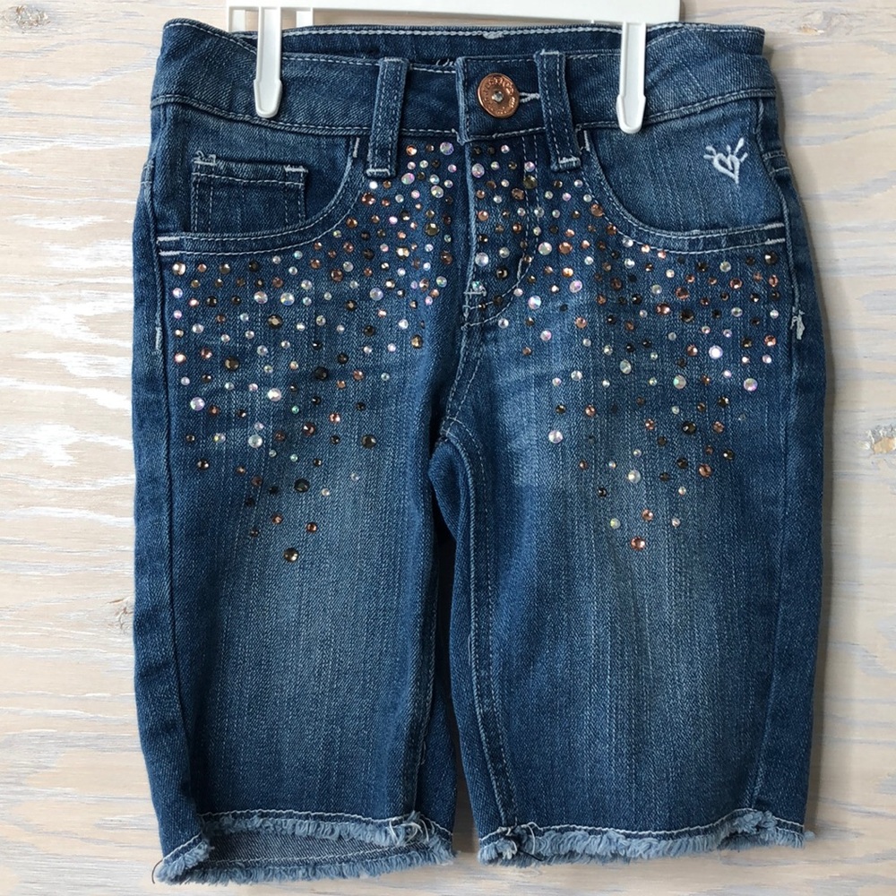Justice Rhinestone shorts Sz 8S